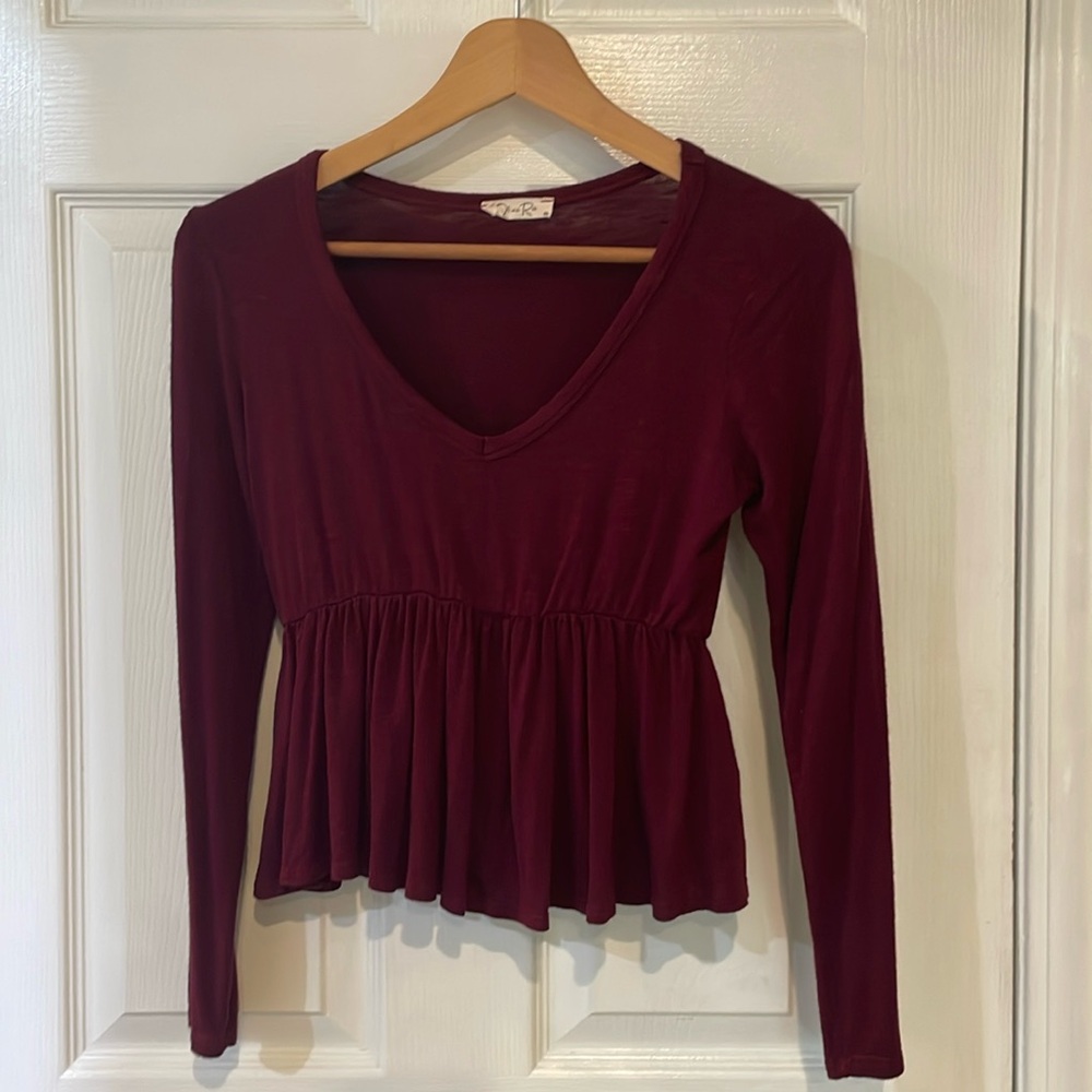 Red flowy top